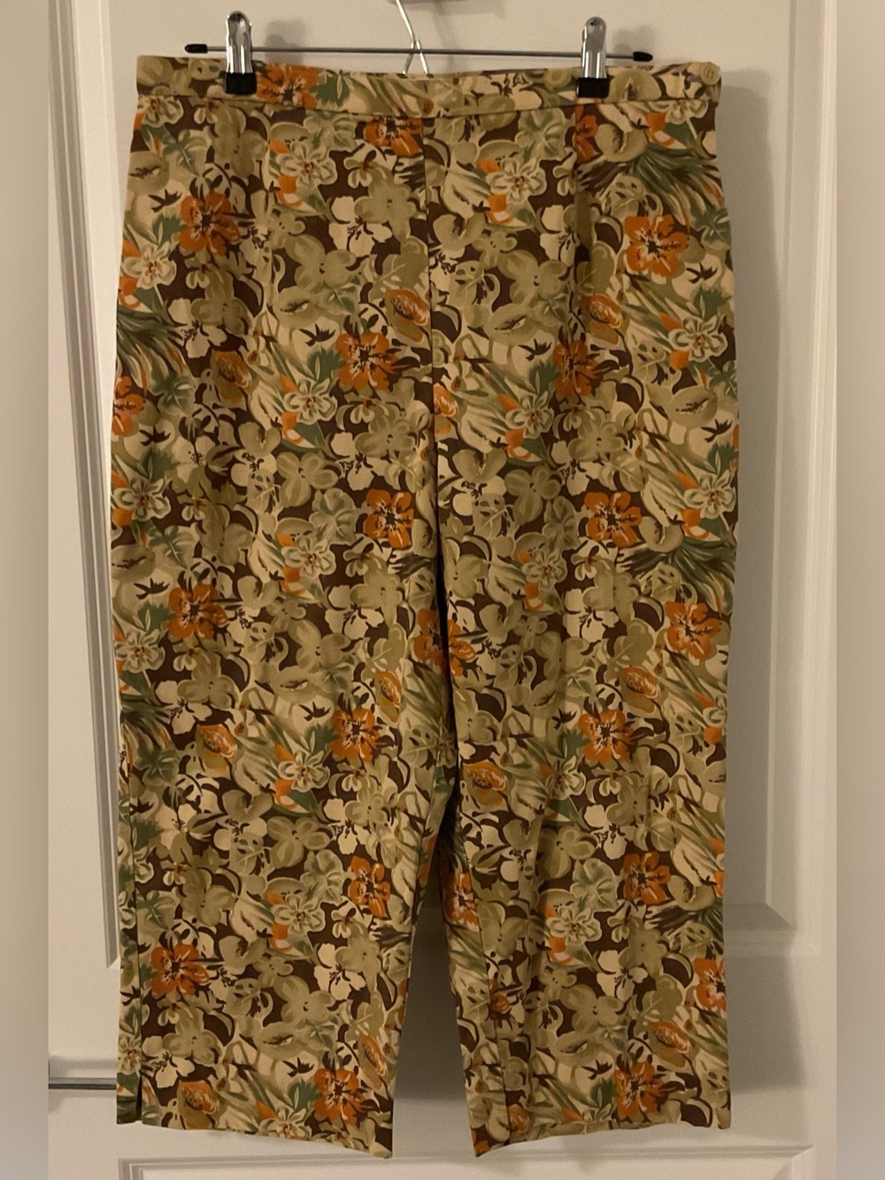 Vintage Chaus Floral Cropped Pants High Rise Boho
